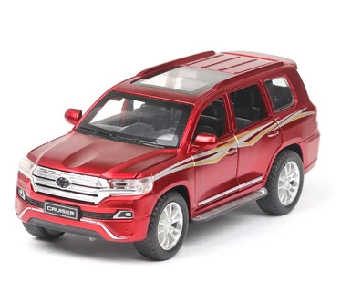 C 1:32 игрушечный автомобиль TOYOTA LAND CRUISER Prado Металлический Игрушечный Автомобиль литые игрушки модель автомобиля 6 дверей могут открываться игрушки для детей - Цвет: C