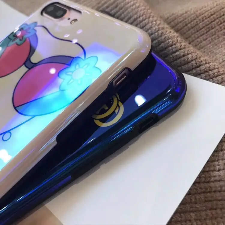 Super Fashion Blue Light Hello Goddess Pattern High Quality TPU Case Cover For Iphone6 6S 7 7S 8 6P 7P 8P X |