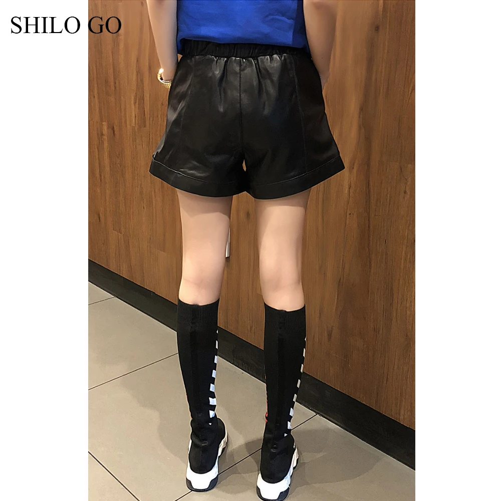 Женские кожаные шорты SHILO GO весенние модные из натуральной овечьей кожи