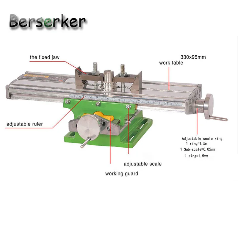 Berserker рабочий стол комбинированный ось Y регулировка для фрезерного станка