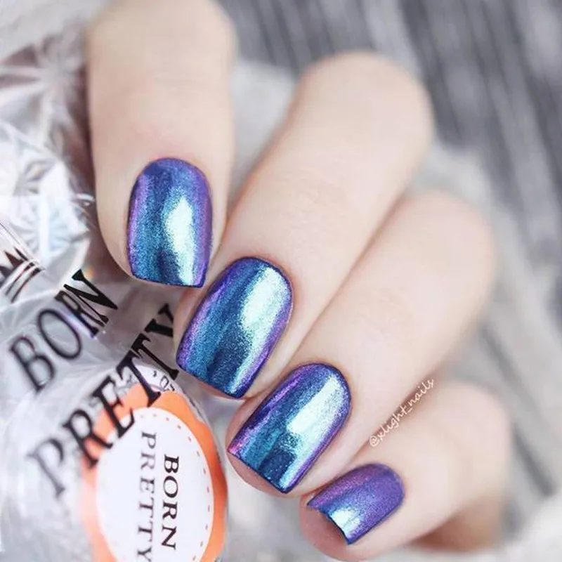 0 5 г/кор. лазерный Радужный лак для ногтей блестящий порошок хромового пигмента