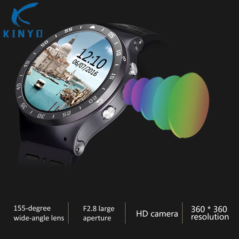 Новые смарт-часы Kinyo MTK6580M Android 5 1 OS разрешение 360*360 поддержка Nano sim-карты Wifi GPS 24 часа