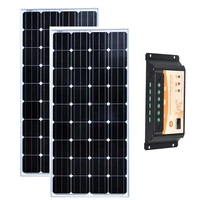 pannello solare 12v 150w 2 pcs solar panels 24v 300w carregador solar chargeur solaire solar charge controller 12v24v 20a camp