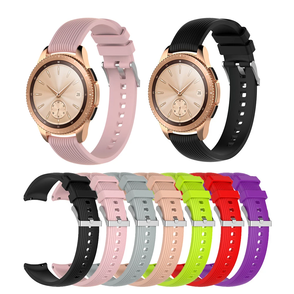 20 мм спортивные силиконовые браслеты для samsung Galaxy Watch SM R810 42 gear s2 ремешок