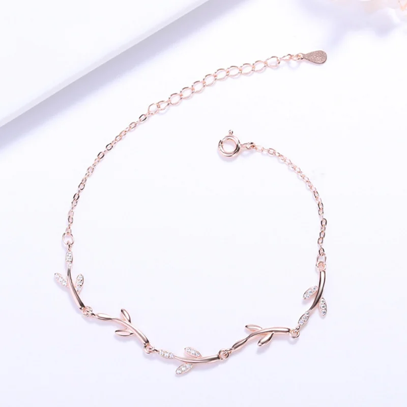 Романтичный стиль листва форма браслеты простая ветка с листьями женский