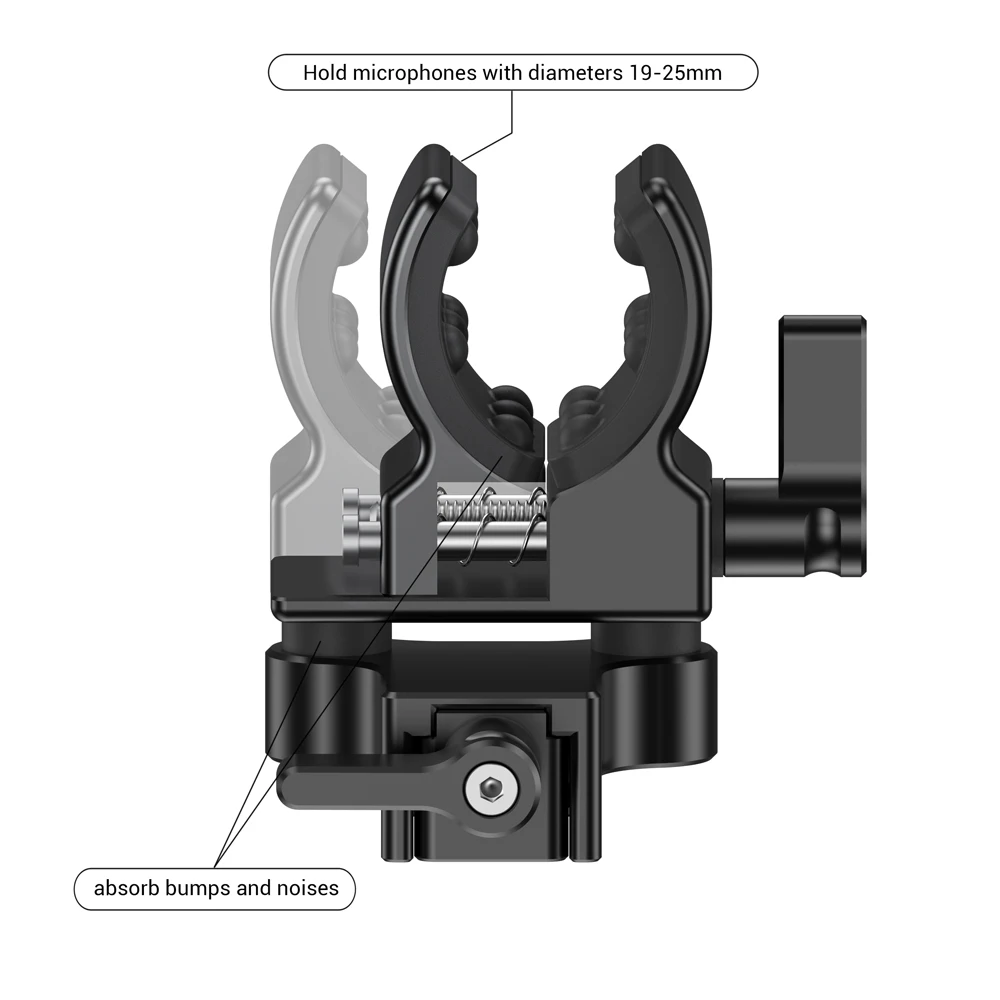 SmallRig DSLR Camera Cage Microphone Holder (NATO Clamp) With 19-25mm Diameter Shock Clamp - 2351 | Электроника