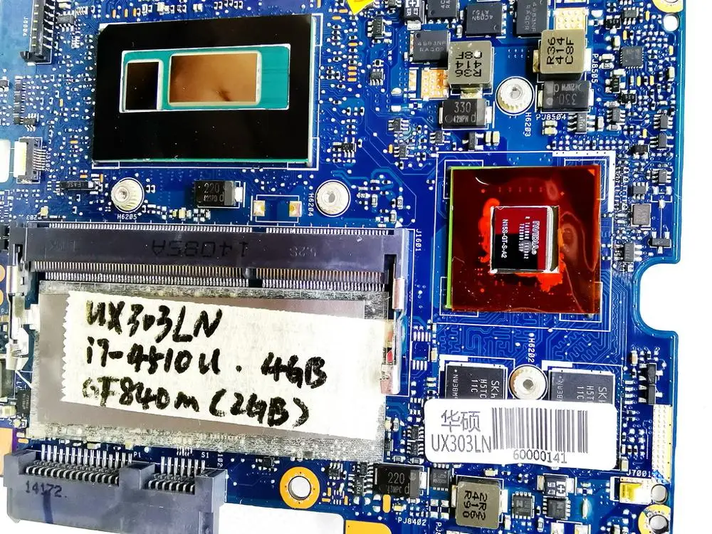 Оригинальная материнская плата для ноутбука ASUS UX303LN I7-4510U 4 Гб GF840M 2 протестирована