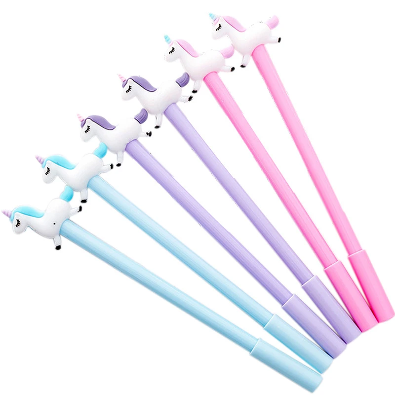 

Creative Unicorn pens Gel Pen Cute Kawaii Signature Pen Escolar Papelaria For Office School Writing Supplies Stationery Gift