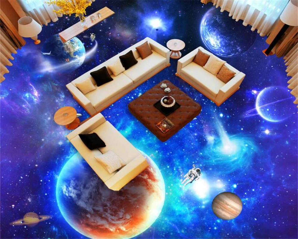 3D напольная плитка для спальни ванной комнаты ПВХ Нескользящие наклейки пола