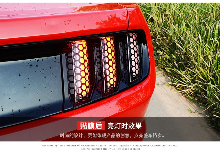 Чулки для FORD MUSTANG 201 2017 декоративные задние фары с сотовой пленкой|taillight|taillight film |