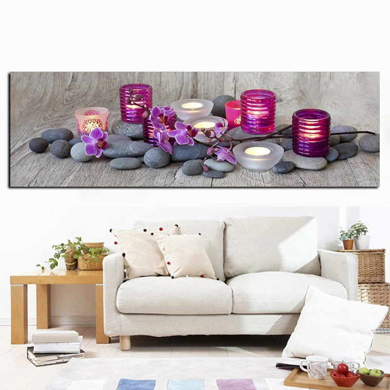 Орхидея цветок дзен тематический постер спа каменная стена Художественная