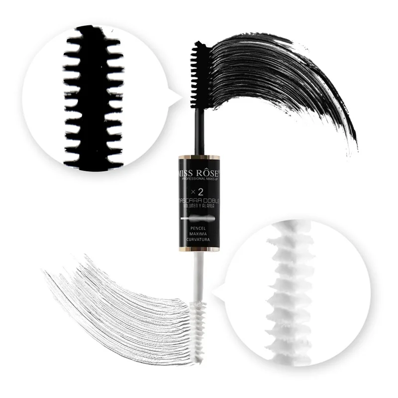 MISS ROSE Толстая завивка черно-белая тушь для ресниц с двойной головкой водостойкие