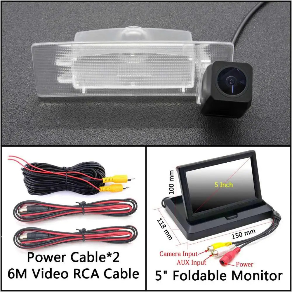 Cam N 5 inch Fold Full HD резервная камера заднего вида для Kia Sportage 4 QL KX5 Автостоянка ЖК-зеркало монитор камера заднего вида - Название цвета: Cam N 5 inch Fold