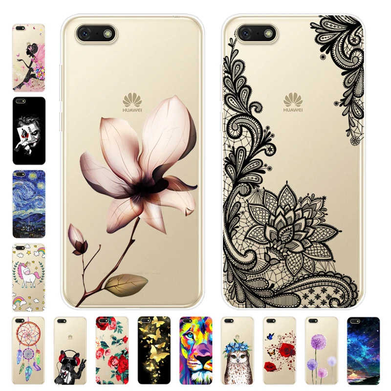 Cartoon Case Huawei Y5 Lite Soft Silicone Back Cover Phone For 2018 Y 5 Y5Lite DRA-LX5 | Мобильные телефоны и аксессуары
