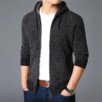 2021 new fashion brand sweaters men cardigan hooded slim fit jumpers knitting thick warm winter korean style casual clothing men