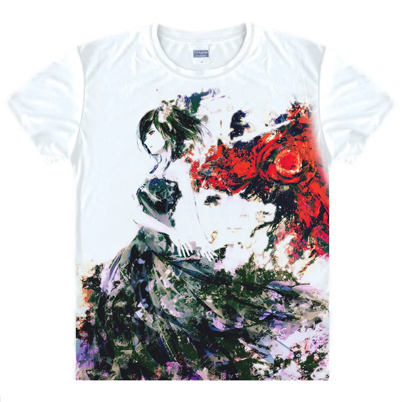 

Anime Tokyo Ghoul Kirishima Touka White T-Shirt Tee Summer Short Sleeve Tops Unisex Cosplay S-XXL