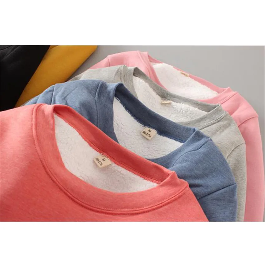 Sanishroly Women Midi Long T-Shirts Tee Autumn Winter Warm Thick Velvet T Shirt Ladies Sleeve Shirts Tops Plus Size SE223 | Женская
