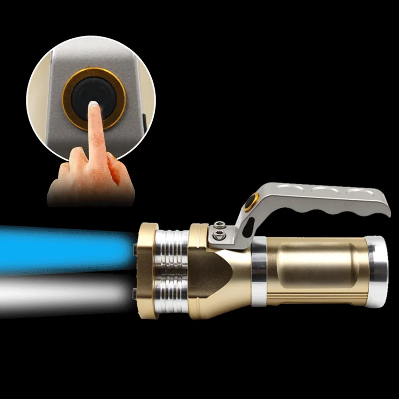 Портативный фонарик мощный USB Перезаряжаемый 3 светодиода прожектор кемпинг