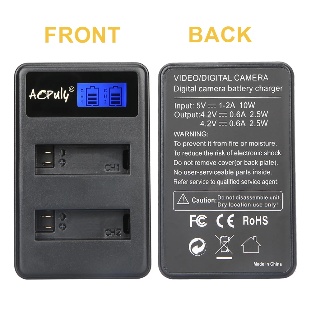 AOPULY 4pc SJCAM sj4000 battery + USB LCD Dual charger bateria sj7000 sj5000 sj6000 sj8000 SJ M10 for camera | Электроника