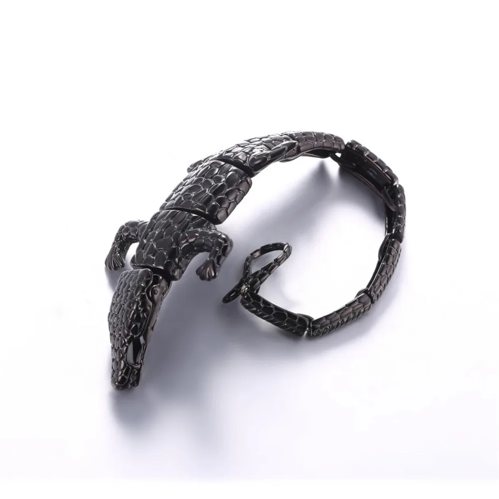 Большой браслет из нержавеющей стали в виде ящерицы H1030|lizard bracelet|gold colorbracelet big gold |