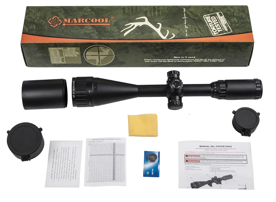 Marcool EST 4-16X50 AOIRGBL luneta para rifle Red Dot Airsoft Air Rifle оптика пистолеты телескопический прицел цель Охота