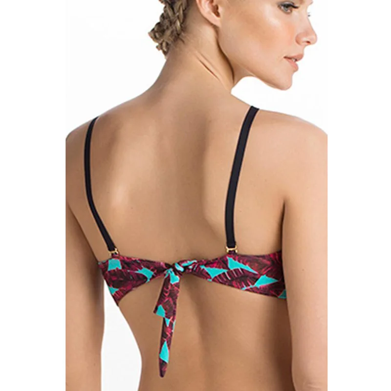 

2018 New Summer Print Bikini High Neck Swimsuit Women Sexy Cutout Swimwear Push Up Halter Biquini Woman Beach Wear Bathing Suit