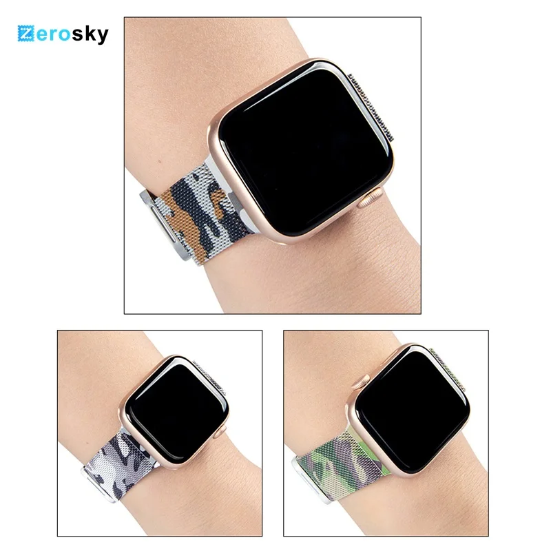 Спортивный Браслет Миланская петля магнитный ремешок для часов Apple Watch 2/3/4