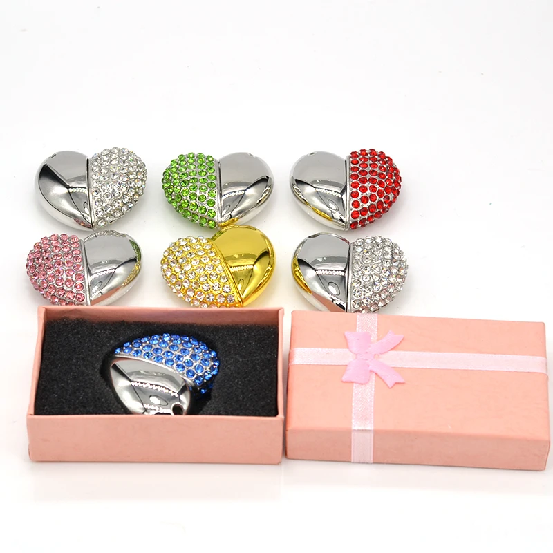 

Real Capacity Lover's Gift Beautiful Heart USB Stick 4GB 8GB 16GB 32GB 64GB Pen Drive Flash Memory Disk 64GB USB Flash Drive 128