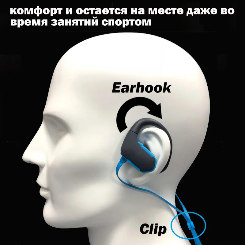 AUYEH портативный универсальный MP3 плеер 8G с IPX7 водонепроницаемый Bluetooth 5 0
