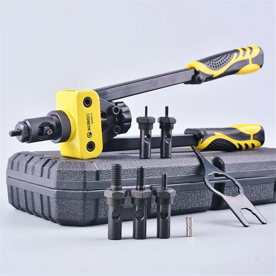 

Hot 14" (360MM) Heavy Duty Double Hand Manual Riveter Gun Hand Riveting Tool Hand Rivet Nut Gun M3/M4/M5/M6/M8/M10 Free shipping