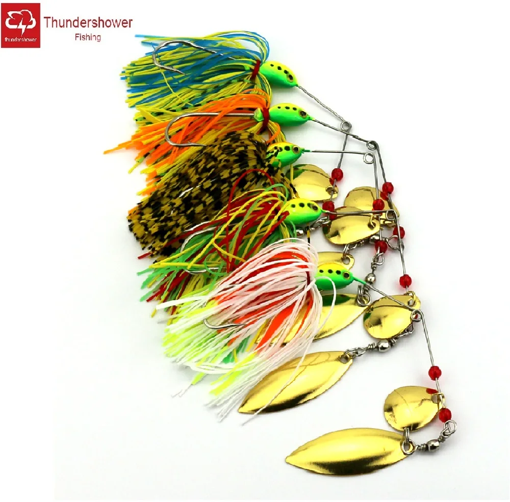 20 штук металлический Спиннербейт блестки приманки силиконовая юбка джиг