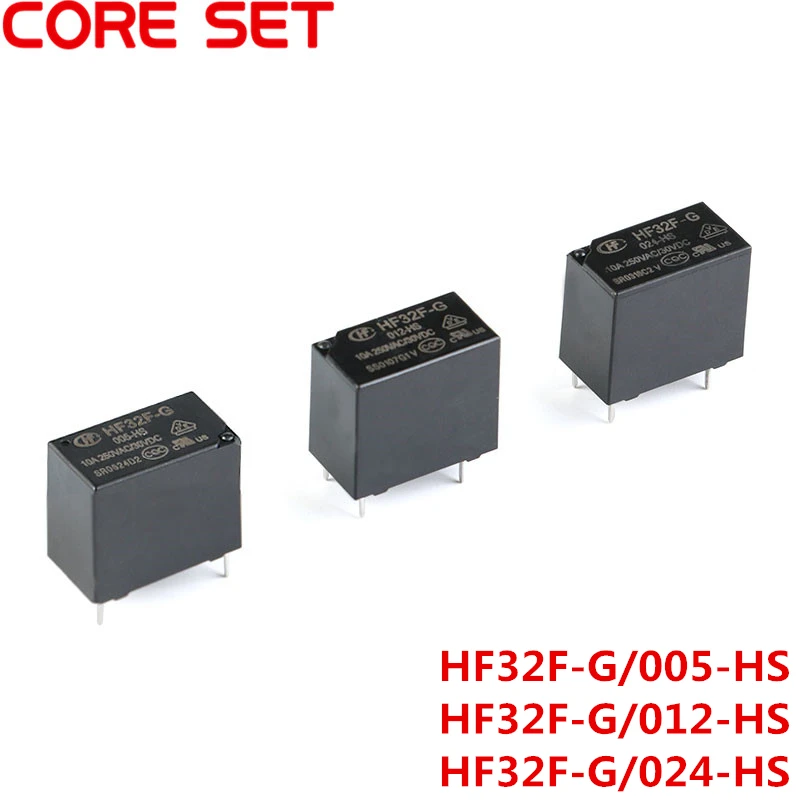 5 шт./лот в 12 В 24 реле мощности HF32F G JZC 32F 005 HS 012 024 10A 250VAC 4PIN|Реле| |