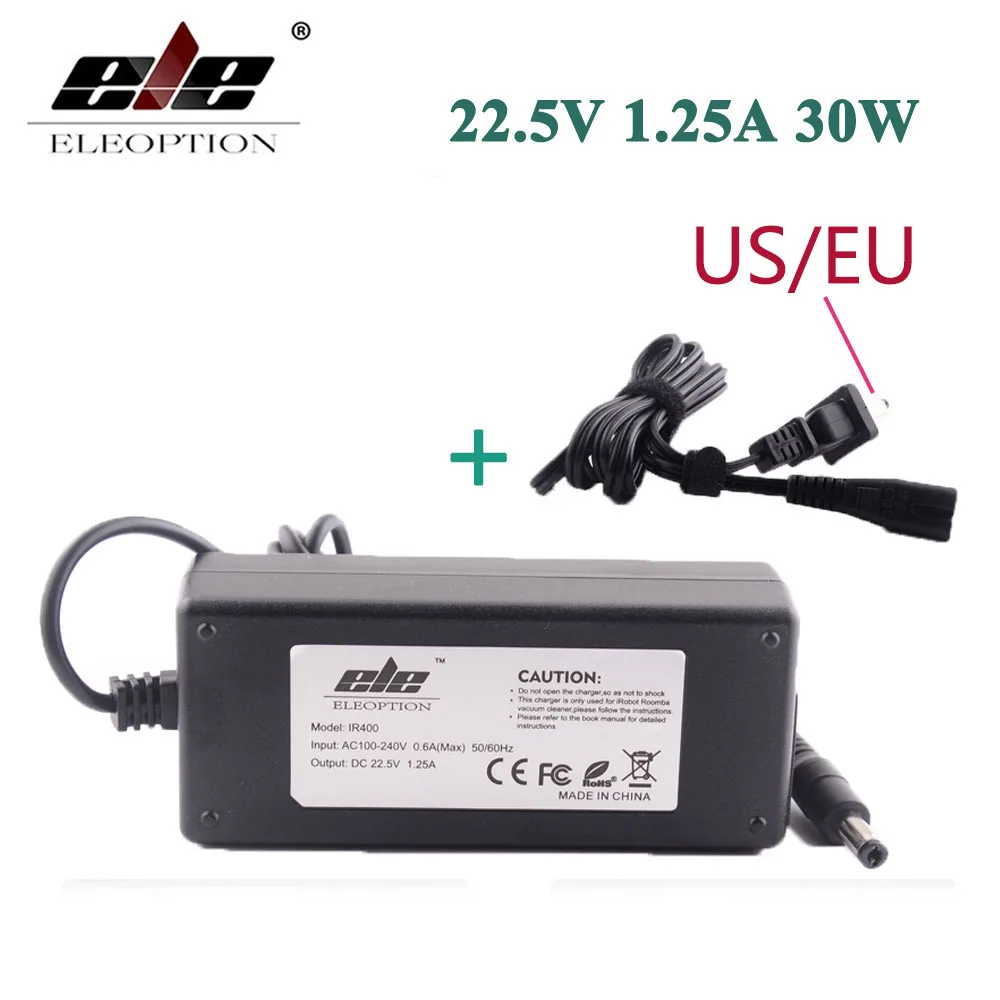 Высокое качество 22 5 V 1.25A 30 Вт Мощность адаптер Зарядное устройство для Irobot Roomba 400