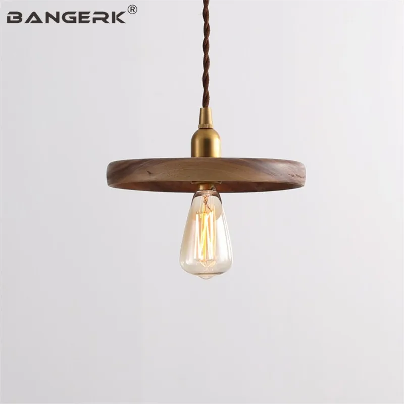 

Japanese Copper Wood Pendant Light Edison Industrial Vintage Hanging Lamp Pendant Lighting Home Deco Loft Lights Fixtures