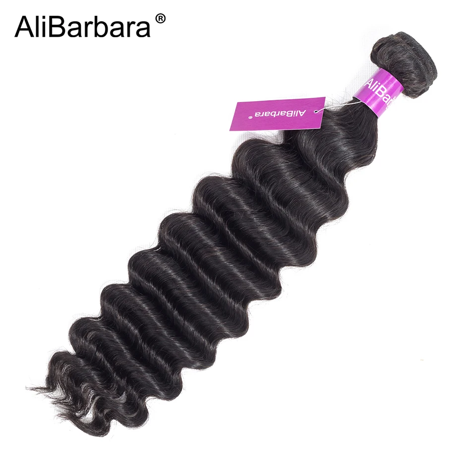 Волосы AliBarbara перуанские свободные глубокие пряди волос Remy человеческих 4 для