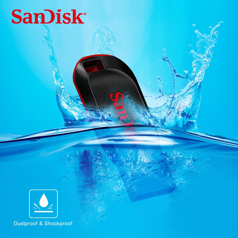 USB флеш-накопитель SanDisk CRUZER BLADE CZ50 USB 2,0 128 г 64 г 32 г 16 г 8 г 4 г мини-накопитель Флешка поддержка официальной проверки