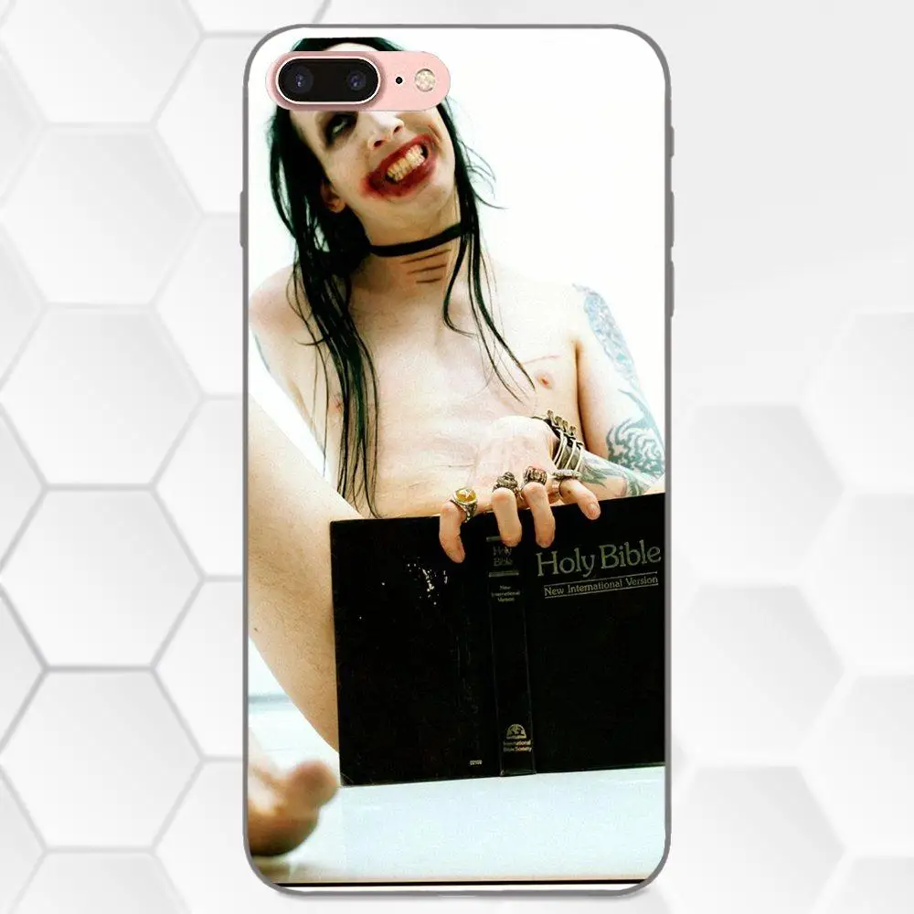 Marilyn Manson Brian Warner Soft Art Online Cover Case For Apple iPhone 4 4S 5 5S SE 6 6S 7 8 Plus X XS Max XR | Мобильные телефоны