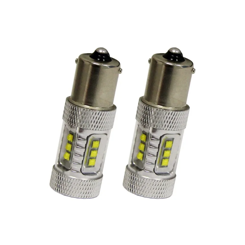 2x1156 1157 Ba15s Bay15d 80 Вт чипы Cree Светодиодная лампа стоп-светильник заднего хода 6000k Dc 12