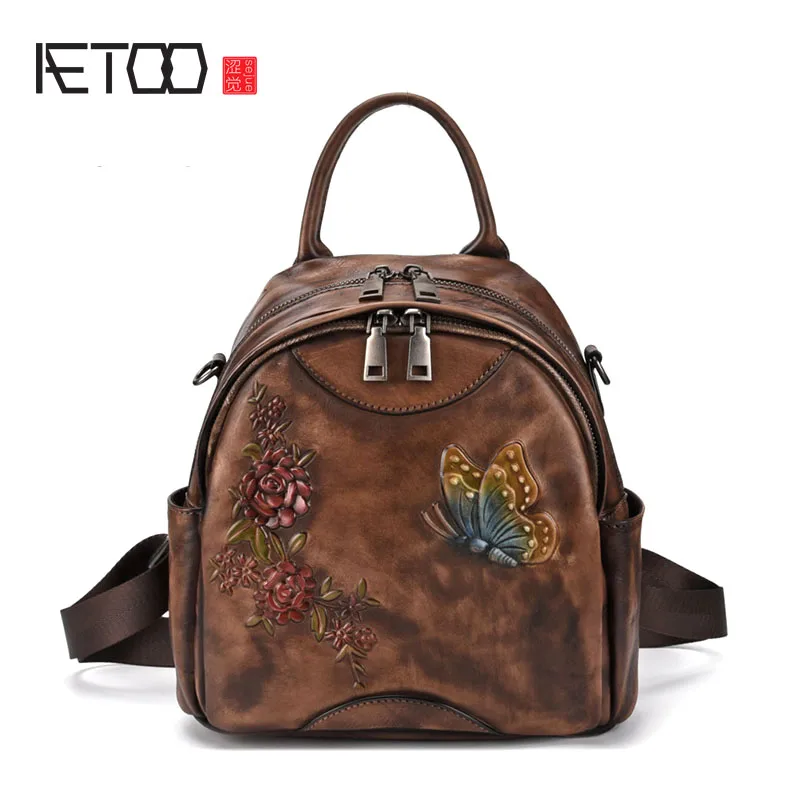 Сумка на плечо AETOO Tree из высококачественной кожи в стиле ретро кожаная сумка