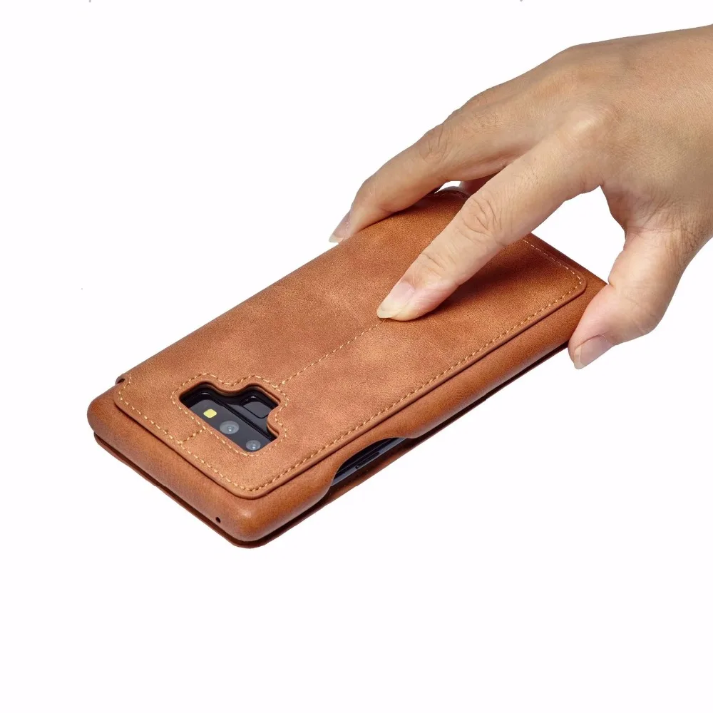 Luxury Pu Leather Case For Samsung Galaxy Note 9 Cover Flip Wallet Magnet Vintage Coque 8 | Мобильные телефоны и