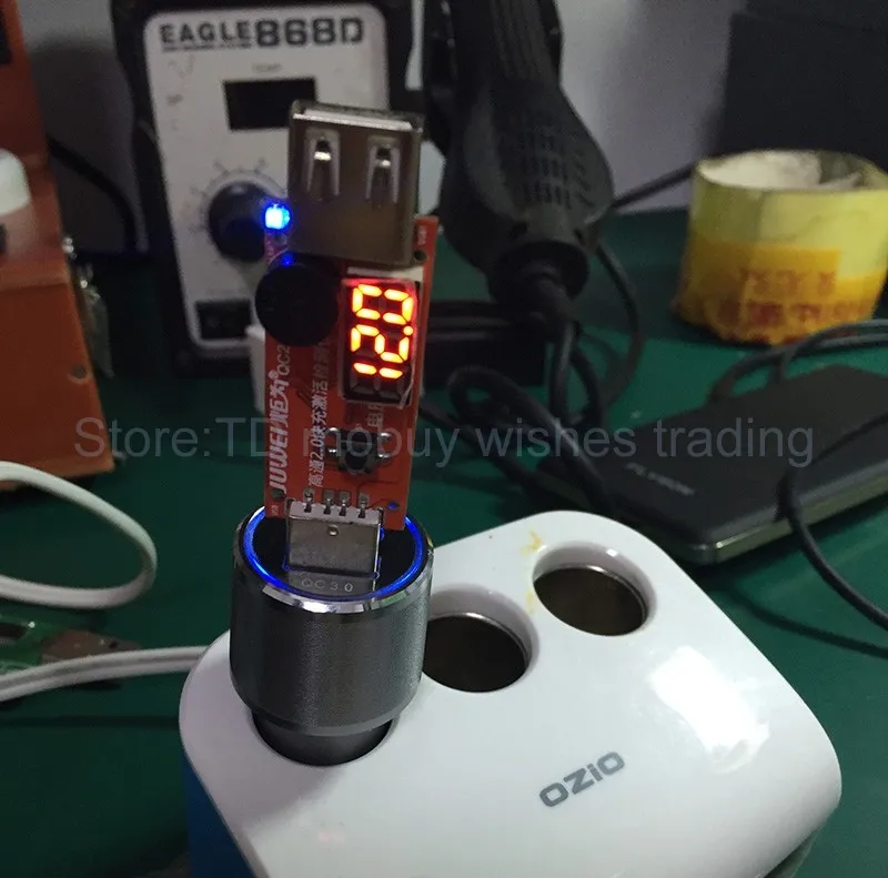 18 Вт Быстрая Зарядка QC 3.0 Dual 2 USB Алюминиевый Сплав Автомобилей Телефон Зарядное Устройство для sony xperia z5/z3/плюс/z4/компактный/tablet/Asus zenfone 2