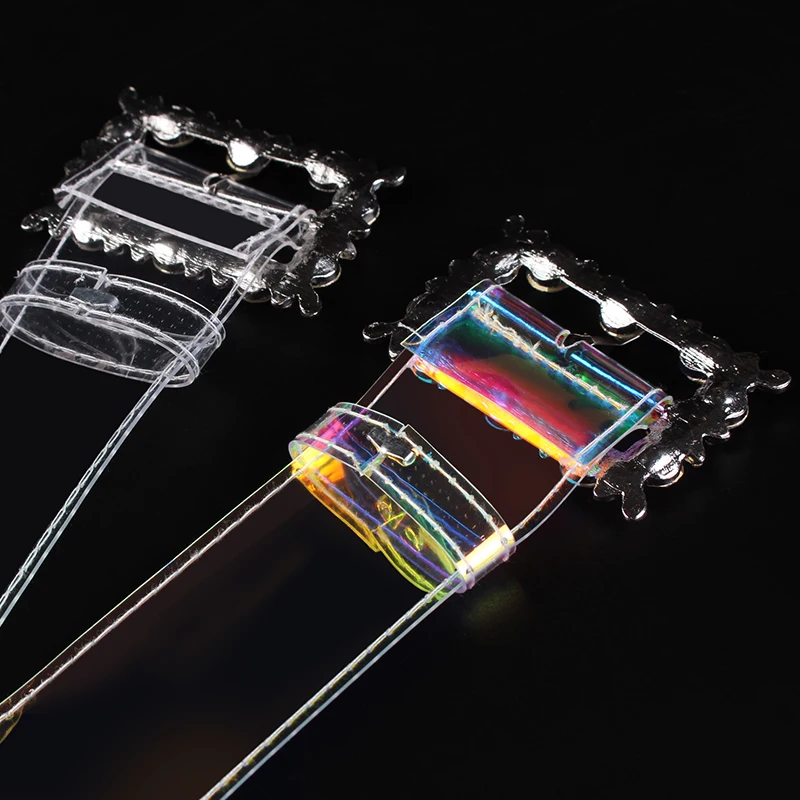 COWATHER ремни для женщин Мода ПВХ широкий оформлены ремень прозрачный дизайн