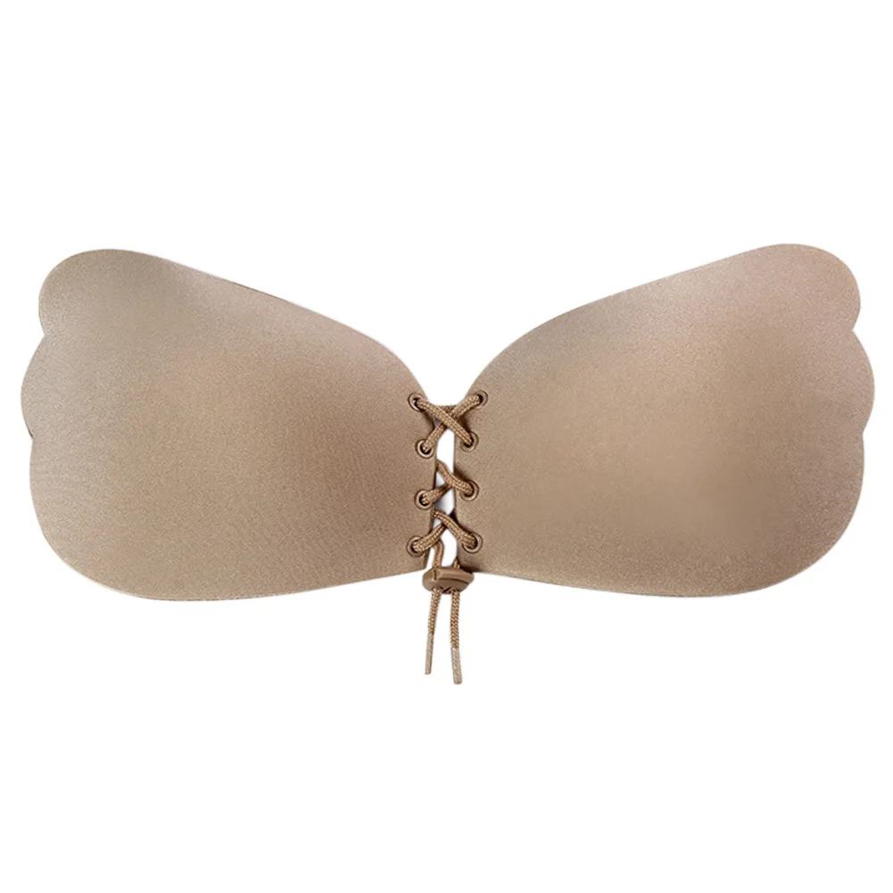 Женское самоклеящееся гелевое нижнее белье без бретелек силиконовый невидимый