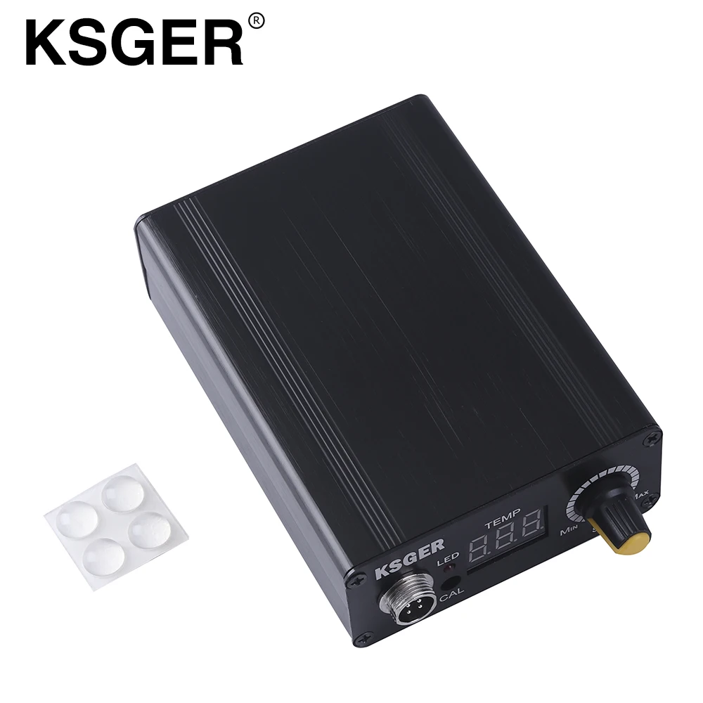 Цифровая паяльная станция KSGER MINI T12 STC металлическая крышка источника питания 96 Вт