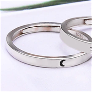 Women Style HEYLUOKE подлинное 925 пробы Серебряное кольцо с Луной и солнцем, кольца для возлюбленной подруги, подарки, хорошее Европейское ювелирное изделие - Цвет основного камня: Women Style