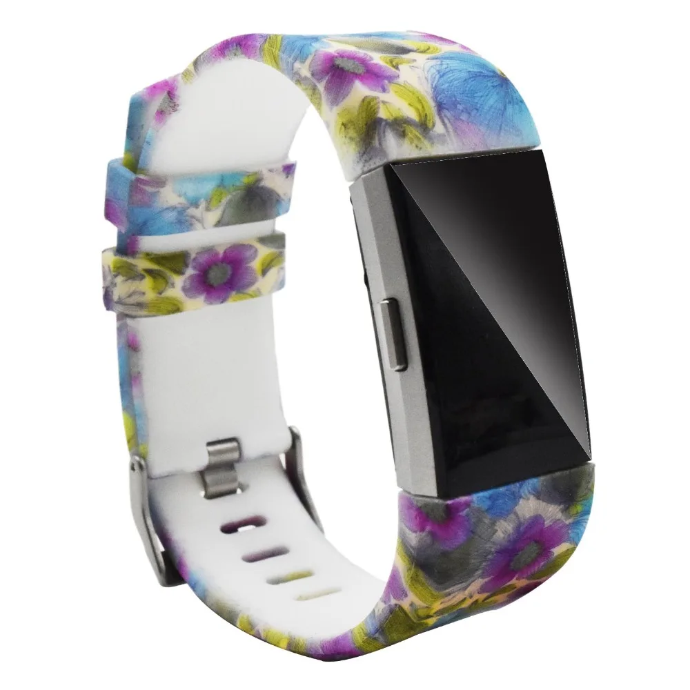 Для браслета Fitbit Charge 2 силиконовый браслет для печати Ремешки наручных часов