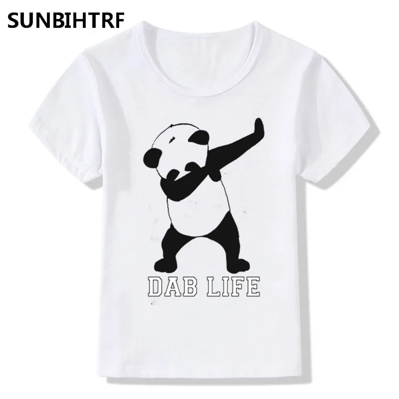 2018 г. Модные детские Забавные футболки с изображением Панды Детские летние топы