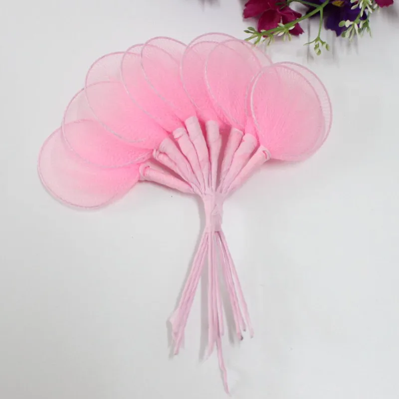 Pink WedFavor 100 шт 4 см диаметр. Свадебные держатели для миндаля, бутоньерки, аксессуары, ветви ракчетти, сделай сам, цветы для корсажа - Цвет: Pink