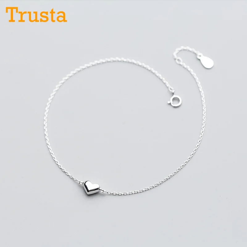 Trusta 925 пробы серебряный браслет Женская мода ювелирные изделия блестящая цепь со звездами 925 Braclet подарок девушки леди Ds1388