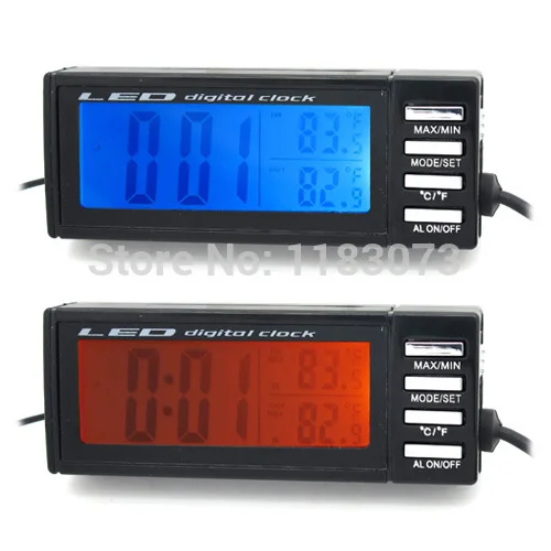 Новый автомобильный цифровой термометр с жк-дисплеем 12 в постоянного тока